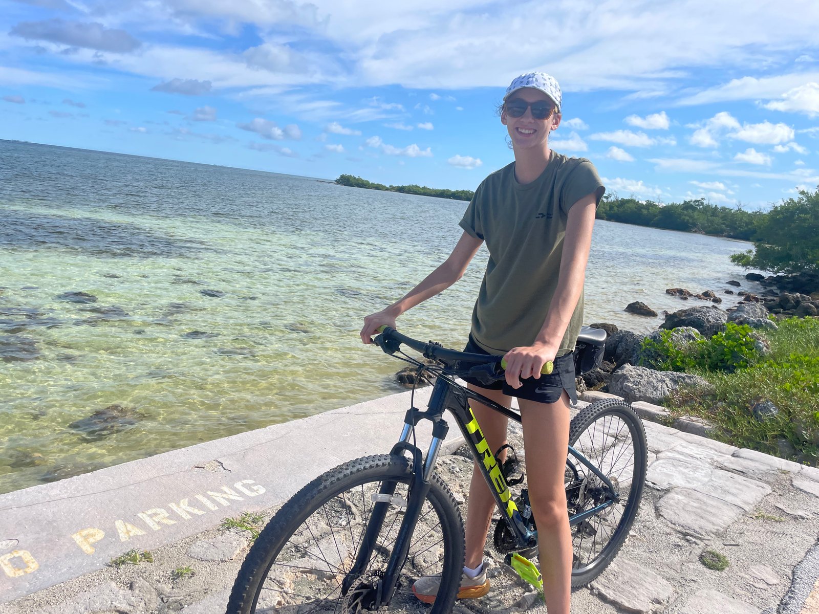 Bike stop along the water at Bahia Honda State Park
