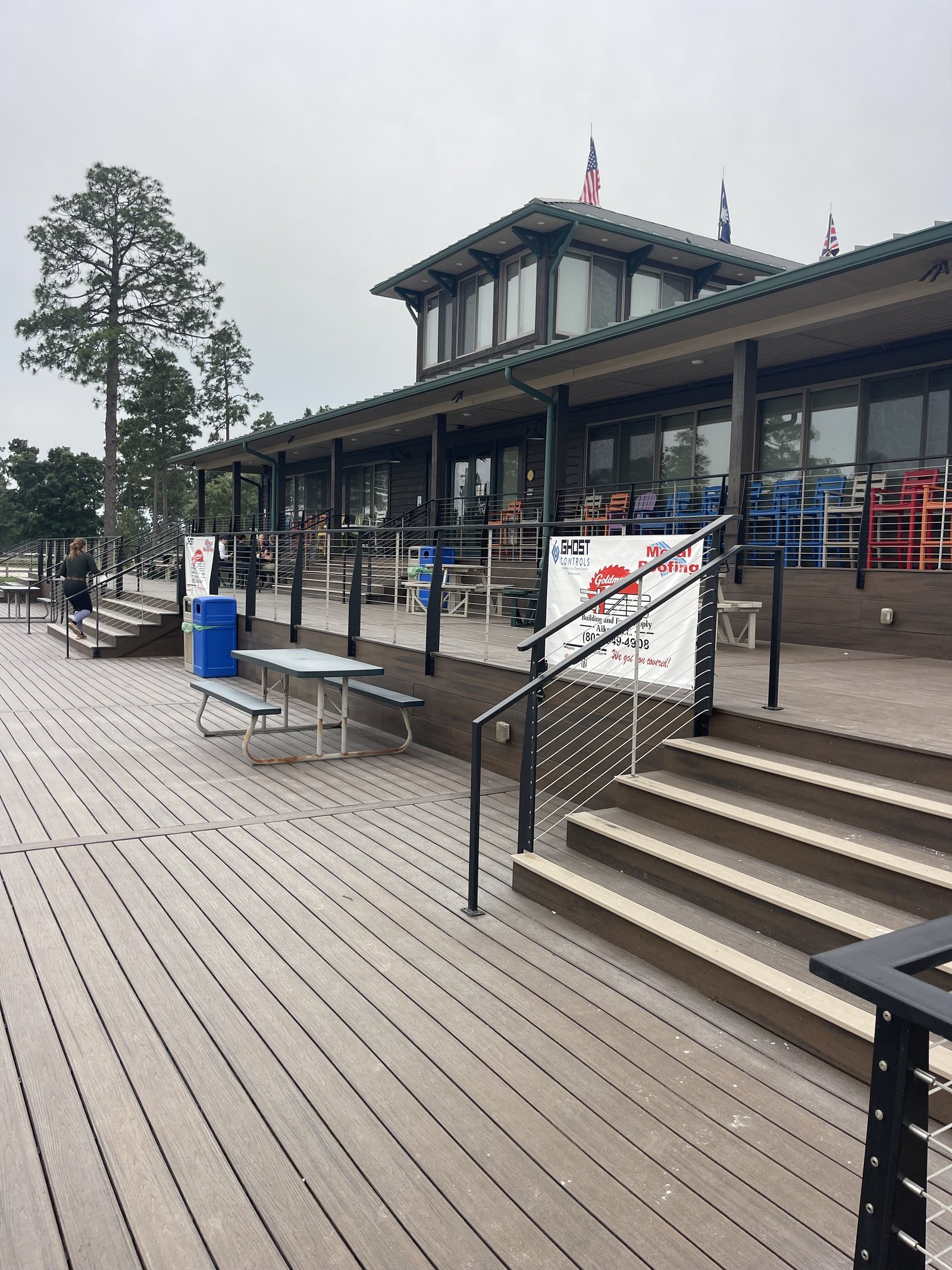 Restaurant deck at Stable View Equestrian